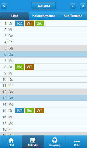 Landkreisbetriebe-App Screen 3