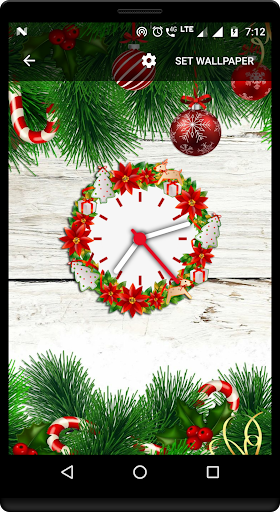 Android application Christmas Analog Clock LWP screenshort