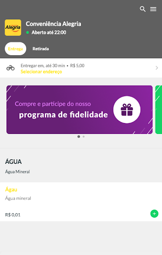 Android application Conveniência Alegria screenshort