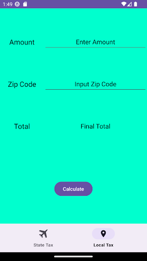 Tax Calculator Screen 2