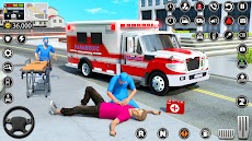 市の救急車運転ゲーム 3Dのおすすめ画像1