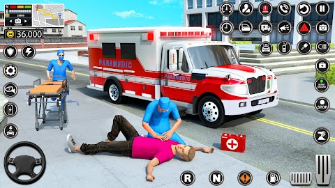 市の救急車運転ゲーム 3Dのおすすめ画像1