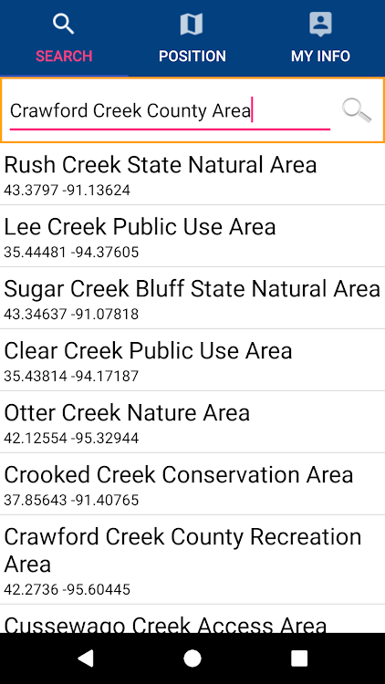 Crawford Creek Lake IA GPS Map - 4.4.4.3 - (Android)