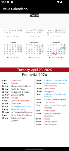 Italia Calendario 2023 Screenshot 4 - AppWisp.com
