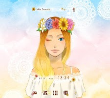 screenshot of Sunflower Girl +HOME Theme