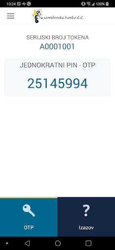 SABANK mToken Screen 2