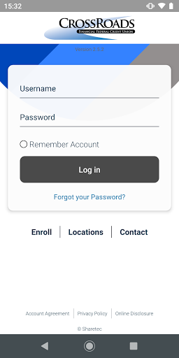 Android application CrossRoads Financial FCU screenshort