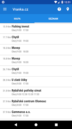 Rybářská aplikace