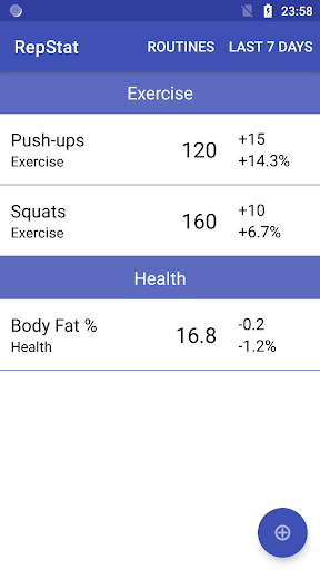 Android application RepStat screenshort