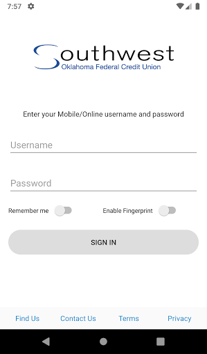 Android application SWOFCU Card Boss screenshort