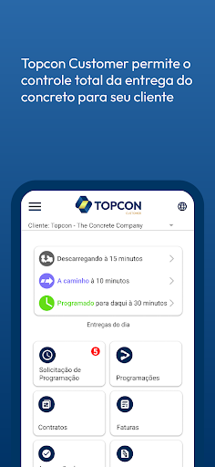 Android application Cliente Cimentão screenshort