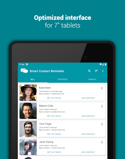 Screenshot of Smart Contact Reminder