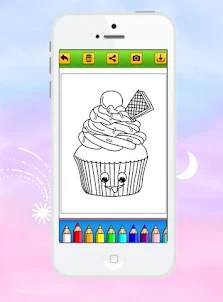 Pixeame Cupcake Coloring Book 