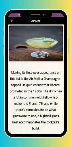 Android application Cocktails screenshort