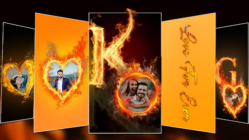 Fire Text Love Photo Frames Screen 3