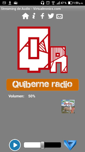 Android application Quiberne Radio screenshort