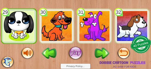 Doggie Cartoon Puzzles Screen 3