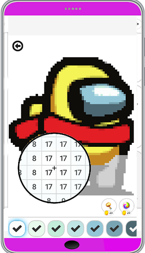Pixel Art - Color by Number Among Us 2020