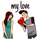 Cover Image of Baixar Lovely Couple Stickers 3.0 APK