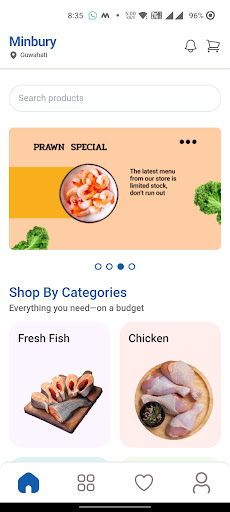 Android application Minbury: Non-Veg Delivery screenshort