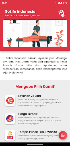Android application GoLife | Jasa Pijat Terbaik screenshort