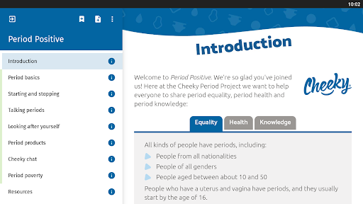 Screenshot of The Period Hub