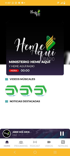 Android application Heme Aqui Radio screenshort