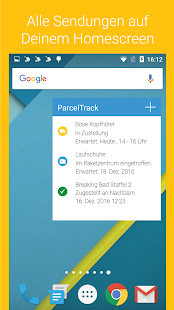 ParcelTrack - Sendungsverfolgung für DHL, DPD, UPS Screenshot
