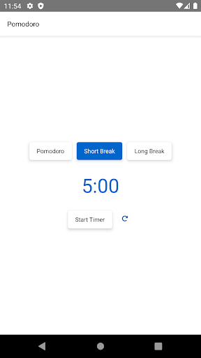 Simple Pomodoro Focus Screen 3