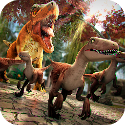 공룡 경주 . 디노 월드 광기 무료 게임 아이콘 이미지