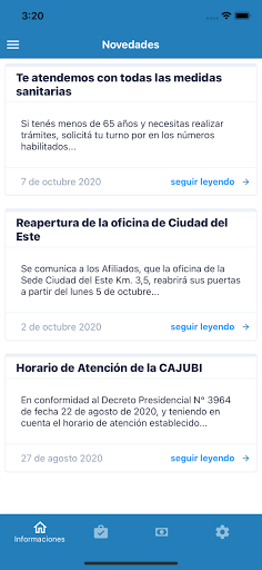 Android application Cajubi mobile screenshort
