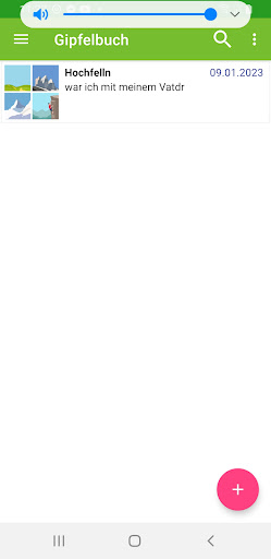 Android application SummitLog screenshort