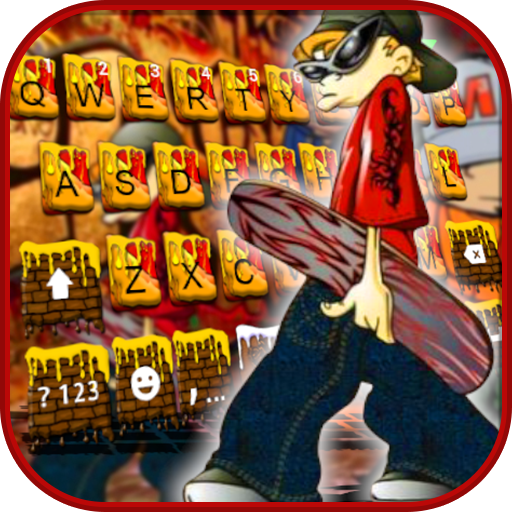 Skating Boy Graffiti Keyboard logo