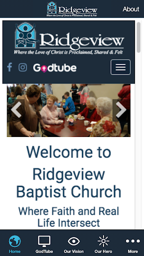 Android application Ridgeview Baptist Church screenshort