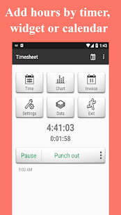 Timesheet - Time Card - Work Hours - Work Log Screenshot