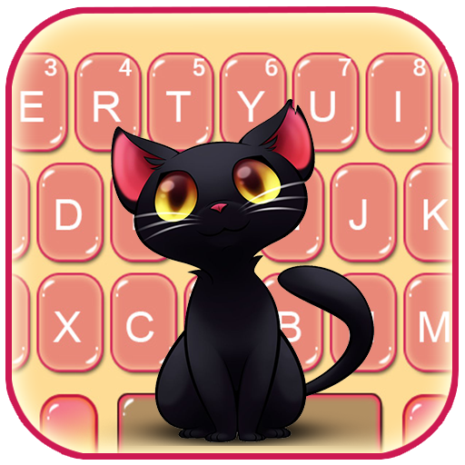 Black Cute Cat Theme  Icon