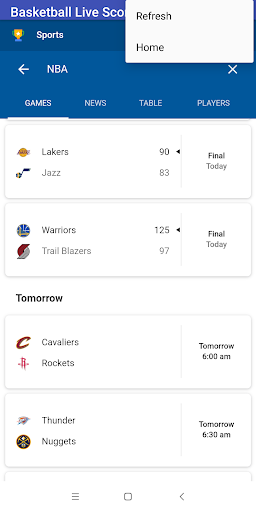 Basketball Live Scores