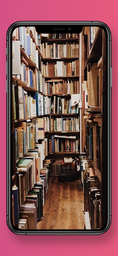 Android application Library books wallpaper screenshort
