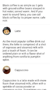 Coffee List