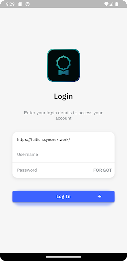 Android application Synorex Tuition screenshort