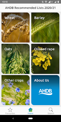 Android application AHDB Recommended Lists screenshort