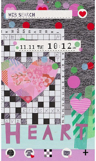Android application Collage Theme Crossword Heart screenshort
