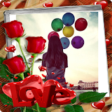 Red love roses Photo Frames icon