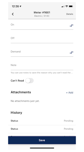 Android application Veolia Mobile Meter Reader screenshort