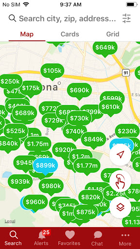 Android application Pinpoint Realtors screenshort