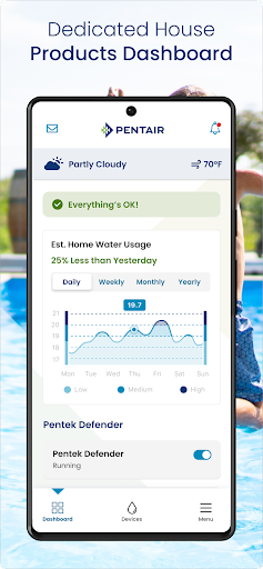 Pentair Home Screen 2