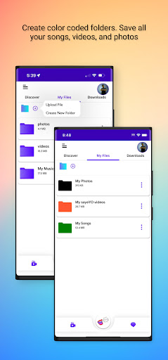 sayeYO securely share files Screen 3