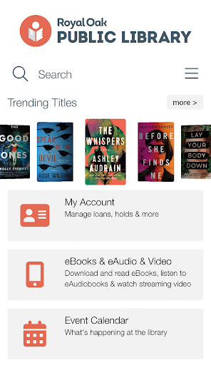 Android application Royal Oak Public Library screenshort