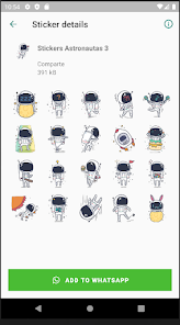 Captura 9 Stickers de Astronautas android