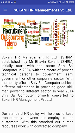 Android application SUKANI HR MANAGEMENT PVT LTD screenshort